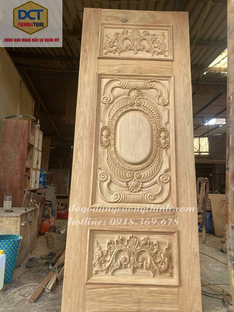 Bộ cửa phòng khách 2 cánh tân cổ điển cao cấp CC54GD